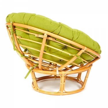 Кресло Tetchair PAPASAN 23/01 W /с подушкой/ диаметр подушки 125 см, 115х101х104 см, Honey мед, флок Олива, 23