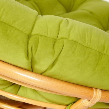 Кресло Tetchair PAPASAN 23/01 W /с подушкой/ диаметр подушки 125 см, 115х101х104 см, Honey мед, флок Олива, 23