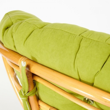 Кресло Tetchair PAPASAN 23/01 W /с подушкой/ диаметр подушки 125 см, 115х101х104 см, Honey мед, флок Олива, 23