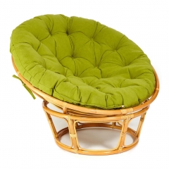 Кресло Tetchair PAPASAN 23/01 W /с подушкой/ диаметр подушки 125 см, 115х101х104 см, Honey мед, флок Олива, 23