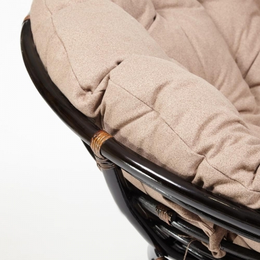 Кресло Tetchair PAPASAN 23/01 W /с подушкой/ 115х101х104 см, Antique brown античный черно-коричневый, экошерсть Коричневый, 1811-5