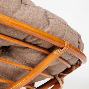 Кресло Tetchair PAPASAN 23/01 W /с подушкой/ 115х101х104 см, Cognac коньяк, экошерсть Коричневый, 1811-5