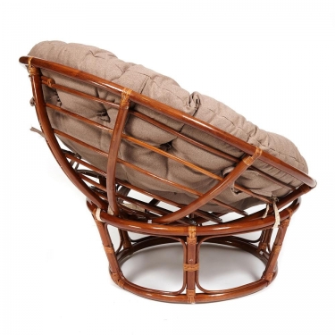 Кресло Tetchair PAPASAN 23/01 W /с подушкой/ 115х101х104 см, Pecan орех, экошерсть Коричневый, 1811-5