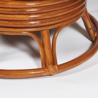Кресло-качалка Tetchair PAPASAN/ПАПАСАН w 23/01 B /с подушкой/ 115х78х104 см, Cognac коньяк, ткань Коричневый, 3М7-147
