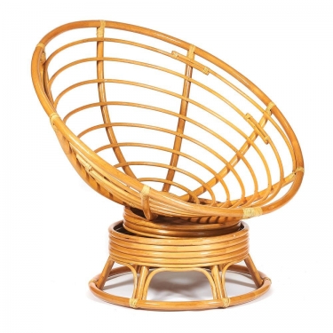 Кресло-качалка Tetchair PAPASAN/ПАПАСАН w 23/01 B /с подушкой/ 115х78х104 см, Honey мед, ткань Коричневый, 3М7-147