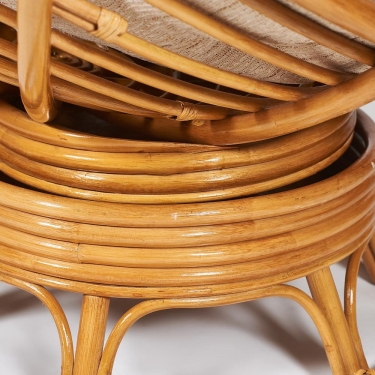 Кресло-качалка Tetchair PAPASAN/ПАПАСАН w 23/01 B /с подушкой/ 115х78х104 см, Honey мед, ткань Оранжевый, С 23