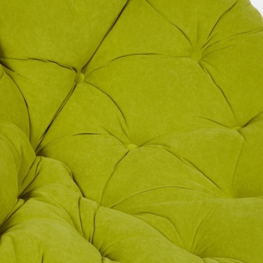 Кресло-качалка Tetchair PAPASAN/ПАПАСАН w 23/01 B /с подушкой/ 115х78х104 см, Pecan орех, флок Олива, 23