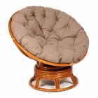 Кресло-качалка Tetchair PAPASAN/ПАПАСАН w 23/01 B /с подушкой/ 115х78х104 см, Cognac коньяк, экошерсть Коричневый, 1811-5