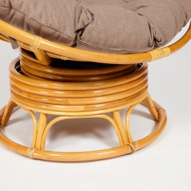 Кресло-качалка Tetchair PAPASAN/ПАПАСАН w 23/01 B /с подушкой/ 115х78х104 см, Honey мед, экошерсть Коричневый, 1811-5