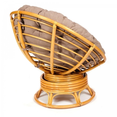 Кресло-качалка Tetchair PAPASAN/ПАПАСАН w 23/01 B /с подушкой/ 115х78х104 см, Honey мед, экошерсть Коричневый, 1811-5