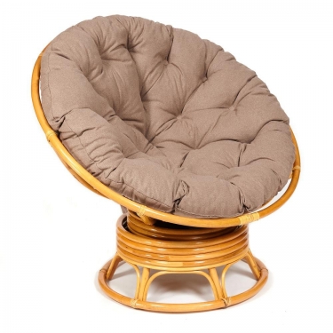 Кресло-качалка Tetchair PAPASAN/ПАПАСАН w 23/01 B /с подушкой/ 115х78х104 см, Honey мед, экошерсть Коричневый, 1811-5