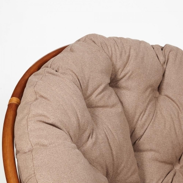 Кресло-качалка Tetchair PAPASAN/ПАПАСАН w 23/01 B /с подушкой/ 115х78х104 см, Pecan орех, экошерсть Коричневый, 1811-5