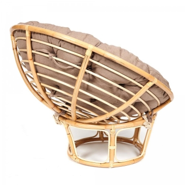 Кресло Tetchair PAPASAN ECO/ПАПАСАН ЭКО P115-1/SP STD /c подушкой, ремешками/ Natural натуральный, экошерсть Коричневый, 1811-5