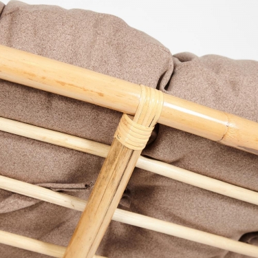 Кресло Tetchair PAPASAN ECO/ПАПАСАН ЭКО P115-1/SP STD /c подушкой, ремешками/ Natural натуральный, экошерсть Коричневый, 1811-5