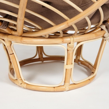 Кресло Tetchair PAPASAN ECO/ПАПАСАН ЭКО P115-1/SP STD /c подушкой, ремешками/ Natural натуральный, экошерсть Коричневый, 1811-5