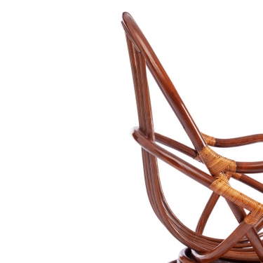 Кресло вращающееся Tetchair FLORES 5005 /с подушкой/ Pecan орех, ткань хлопок, цвет натуральный