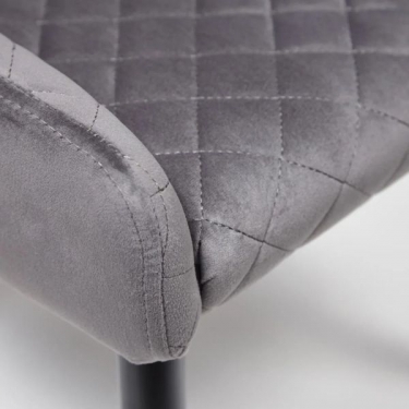 Стул Tetchair ELI mod. 8202 / 1 шт. в упаковке металл/ткань, 53x61,5x83 см, серый G-062-40/черный