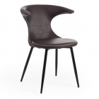 Стул Tetchair FLAIR mod. 9020 / 1 шт. в упаковке экокожа/металл, 60 х 56 х 78 см , коричневый 1/черный
