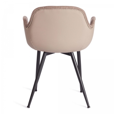 Стул Tetchair VALENTINO mod. PC45-2 / 1 шт. в упаковке металл/экокожа/ткань, 55 х 58 х 81 см, Brown коричневый/чёрный