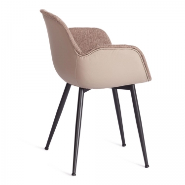 Стул Tetchair VALENTINO mod. PC45-2 / 1 шт. в упаковке металл/экокожа/ткань, 55 х 58 х 81 см, Brown коричневый/чёрный
