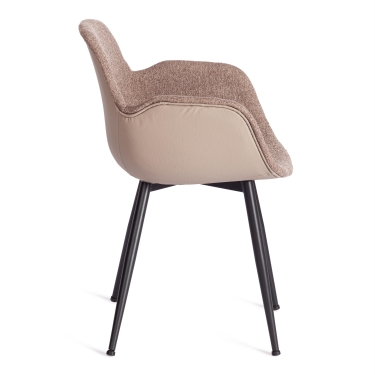 Стул Tetchair VALENTINO mod. PC45-2 / 1 шт. в упаковке металл/экокожа/ткань, 55 х 58 х 81 см, Brown коричневый/чёрный