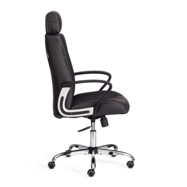 Кресло Tetchair OXFORD хром кож/зам, черный, 36-6
