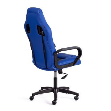 Кресло Tetchair DRIVER 22 кож/зам/ткань, синий/серый, 36-39/TW-12