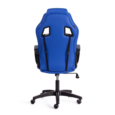 Кресло Tetchair DRIVER 22 кож/зам/ткань, синий/серый, 36-39/TW-12