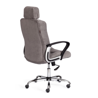 Кресло Tetchair OXFORD хром флок , серый, 29
