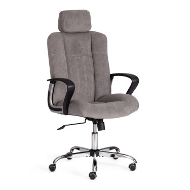 Кресло Tetchair OXFORD хром флок , серый, 29