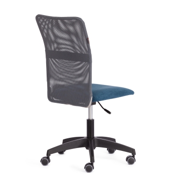 Кресло Tetchair START флок/ткань, синий/серый, 32/W-12