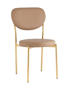 Стул Stool Group Барбара NEW экокожа бежевая золотые ножки