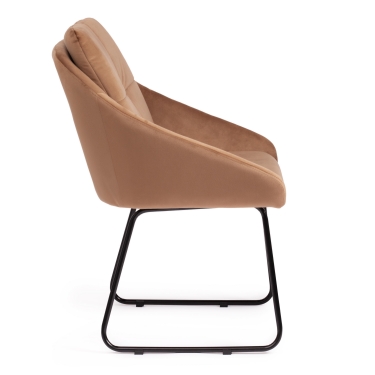 Кресло Tetchair STAR mod. CY-1919 / 1 шт. в упаковке вельвет/металл, 68 х 60 х 88 см , коричневый HLR11/черный
