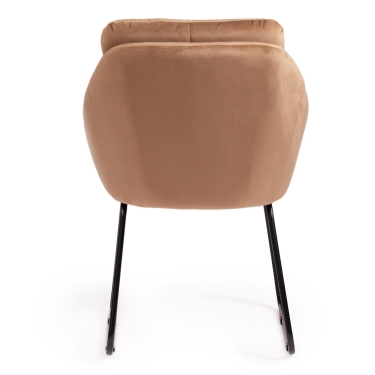 Кресло Tetchair STAR mod. CY-1919 / 1 шт. в упаковке вельвет/металл, 68 х 60 х 88 см , коричневый HLR11/черный