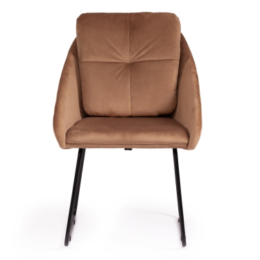 Кресло Tetchair STAR mod. CY-1919 / 1 шт. в упаковке вельвет/металл, 68 х 60 х 88 см , коричневый HLR11/черный