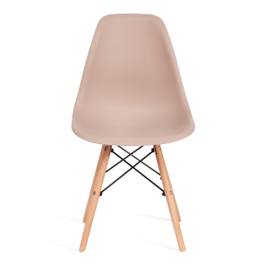 Стул Tetchair CINDY EAMES mod. 001 / 1 шт. в упаковке дерево бук/металл/сиденье пластик, 51x46x82.5см, бежевый / beige