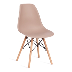 Стул Tetchair CINDY EAMES mod. 001 / 1 шт. в упаковке дерево бук/металл/сиденье пластик, 51x46x82.5см, бежевый / beige