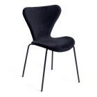 Стул Tetchair Jacobsen SOFT mod DC 103 / 1 шт. в упаковке металл/флок, 59x45.5x84.5, черный