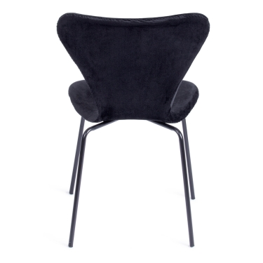 Стул Tetchair Jacobsen SOFT mod DC 103 / 1 шт. в упаковке металл/флок, 59x45.5x84.5, черный
