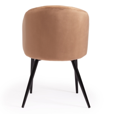 Кресло Tetchair LA FONTAIN mod. 004 / 1 шт. в упаковке вельвет/металл, 60 х 57 х 84 см , коричневый HLR11/черный
