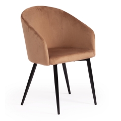 Кресло Tetchair LA FONTAIN mod. 004 / 1 шт. в упаковке вельвет/металл, 60 х 57 х 84 см , коричневый HLR11/черный