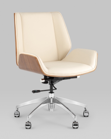 Кресло офисное Stool Group TopChairs Crown SN экокожа бежевый