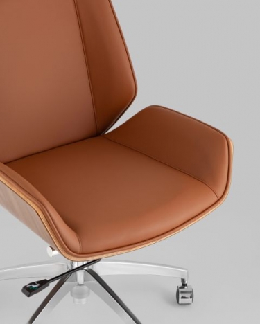Кресло офисное Stool Group TopChairs Crown SN экокожа коричневый