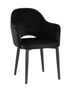 Стул Stool Group Венера диамант велюр черный с подлокотниками