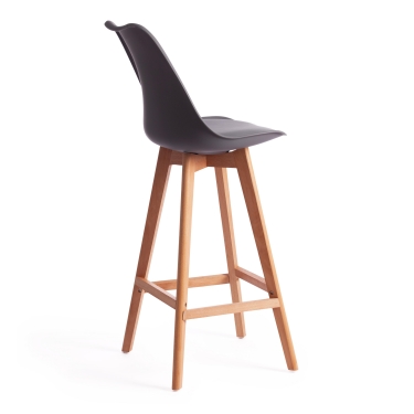Стул барный Tetchair TULIP BAR mod. C1014H / 1 шт. в упаковке пластик/дерево, 57 х 48 х 114 см, серый 024 /натуральный
