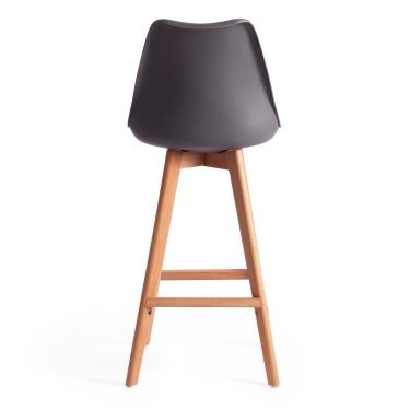 Стул барный Tetchair TULIP BAR mod. C1014H / 1 шт. в упаковке пластик/дерево, 57 х 48 х 114 см, серый 024 /натуральный