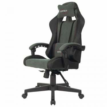 Кресло компьютерное BRABIX BRABIX Striker GM-121 экокожа/велюр Черное/серое