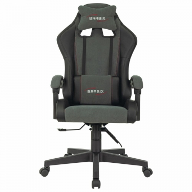 Кресло компьютерное BRABIX BRABIX Striker GM-121 экокожа/велюр Черное/серое