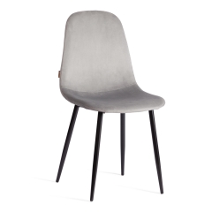 Стул Tetchair BREEZE mod. JSC-58 Велюр/металл , 44 х 53 х 86 см, grey серый HLR 19 / черный