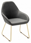 Стул R-home Kent темно-серый/Линк золото